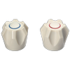 Shaw & Mason Ivory PVC Six Point Style Handles - Pair