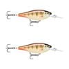 2x Rapala 5.5cm Shad Rap Elite (Floating) Fishing Lures - Gilded Copper Perch
