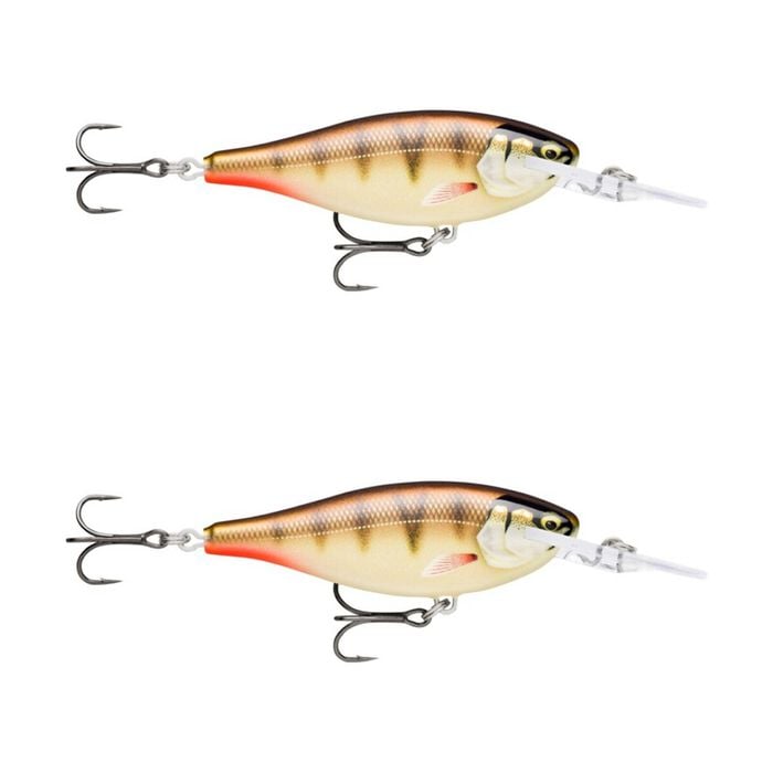 2x Rapala 5.5cm Shad Rap Elite (Floating) Fishing Lures - Gilded Copper Perch