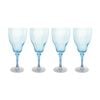 4pk Lvd Decorative Ocean Wine Glass Barware/drinkware Decor Blue 19x7x7cm