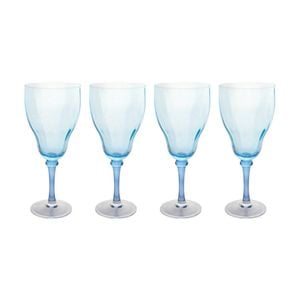 4pk Lvd Decorative Ocean Wine Glass Barware/drinkware Decor Blue 19x7x7cm