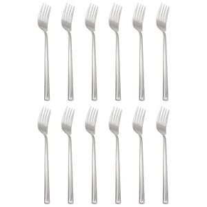 Tondo Stainless Steel Dinner Forks - 21.5cm - 24x Durable Rust Resistant Stainless Steel Dishwasher Safe Flatware Set