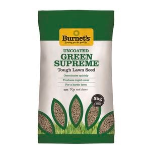 Burnet's 5kg Green Supreme Uncoated Lawn Seed