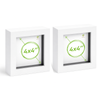 Nicola Spring 3d Box Photo Frames - 4" X 4" - White - Pack Of 2