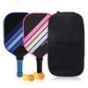 Catzon Pickleball Paddles Set Of 2 Fiberglass Surface Pp Honeycomb Core Pickleball Racket With 4 Balls 1 Bag-black
