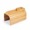 Bamboo Couch Cup Holder Tray for Drinks, Snacks, and Remote Control