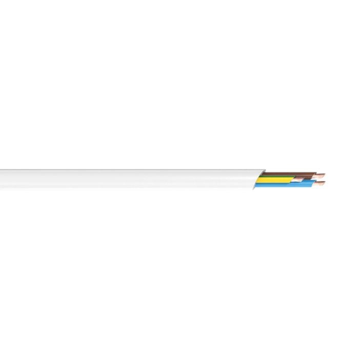 DETA 5m 1mm² White 3-Core Cable
