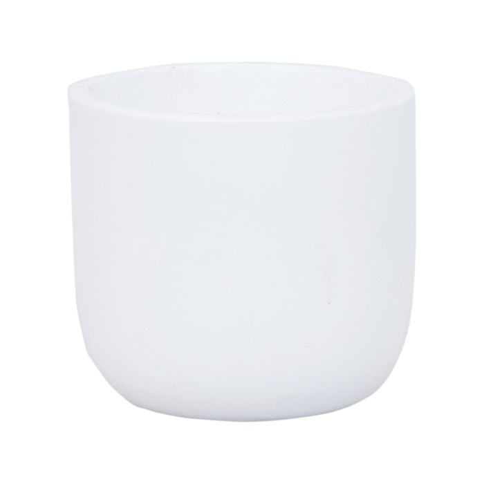 18 x 16cm White Medium Plain Ceramic Egg Pot