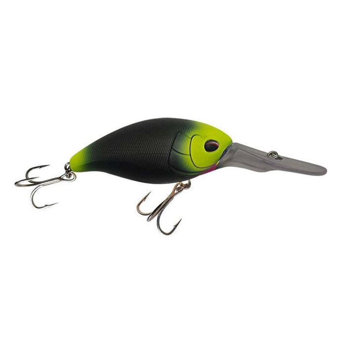 Profishent Chainsaw 65mm Crankbait Hard Body Fishing Lure Matt Chartreuse Black