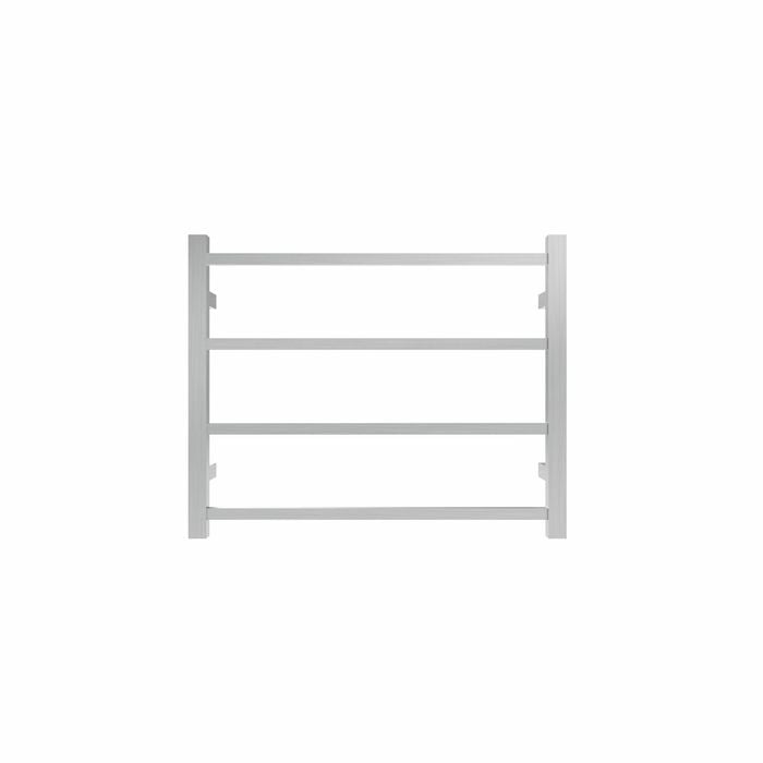 Commercial Square 4 Bar Brushed Stainless Steel PVD Heated Towel Rail