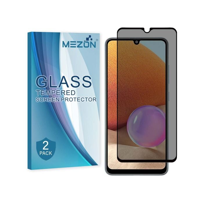 2 Pack MEZON Samsung Galaxy A22 4G (6.4") Privacy Anti-Spy Full Cover Tempered Glass