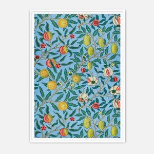 Galrie William Morris Vintage Fruit Garden Botanical Art Print for Home Decor, White Frame, A0 84 x 119cm (33 x 47inch)