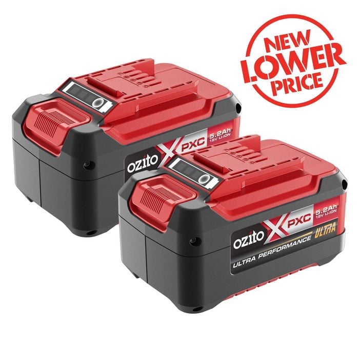 Ozito PXC 18V 5.2AH Battery Twin Pack PXTBP-252