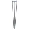 Taskmaster 700 x 10mm Brushed Nickel Hairpin Steel Table Leg - 710 x 10mm Black