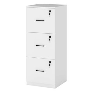 Levede File Cabinet 3 Lockable Drawers Modern Filing Storage Cabinet Home Office