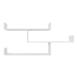 European Cabinetry White Zurich Multi Level Shelf Kit