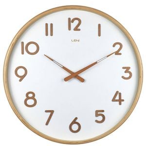 Leni Deco Large Rounded Decorative Home Wall Timepiece Clock 53cm White