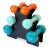 METEOR 1kg-2kg-3kg Dumbbell Set with Storage Rack