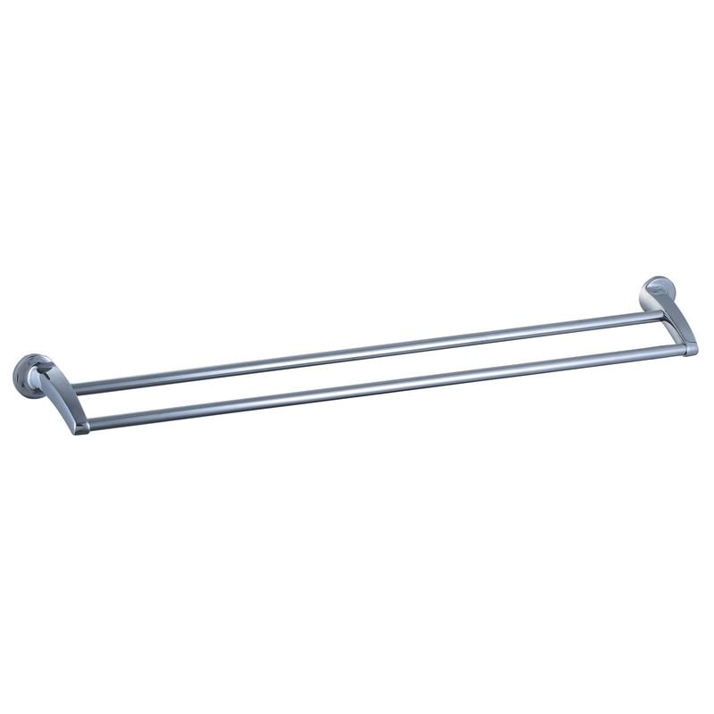 Prelude 900mm Chrome Double Towel Rail