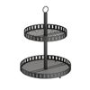 Hudson Wireware Range Round 2 Tier Cupcake Holder Home Organiser 30x38cm Black