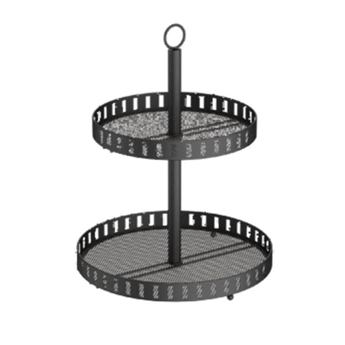 Hudson Wireware Range Round 2 Tier Cupcake Holder Home Organiser 30x38cm Black