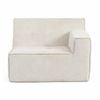 Grumpi Furniture Left Loungi Armchair - Snow Velvet Oat