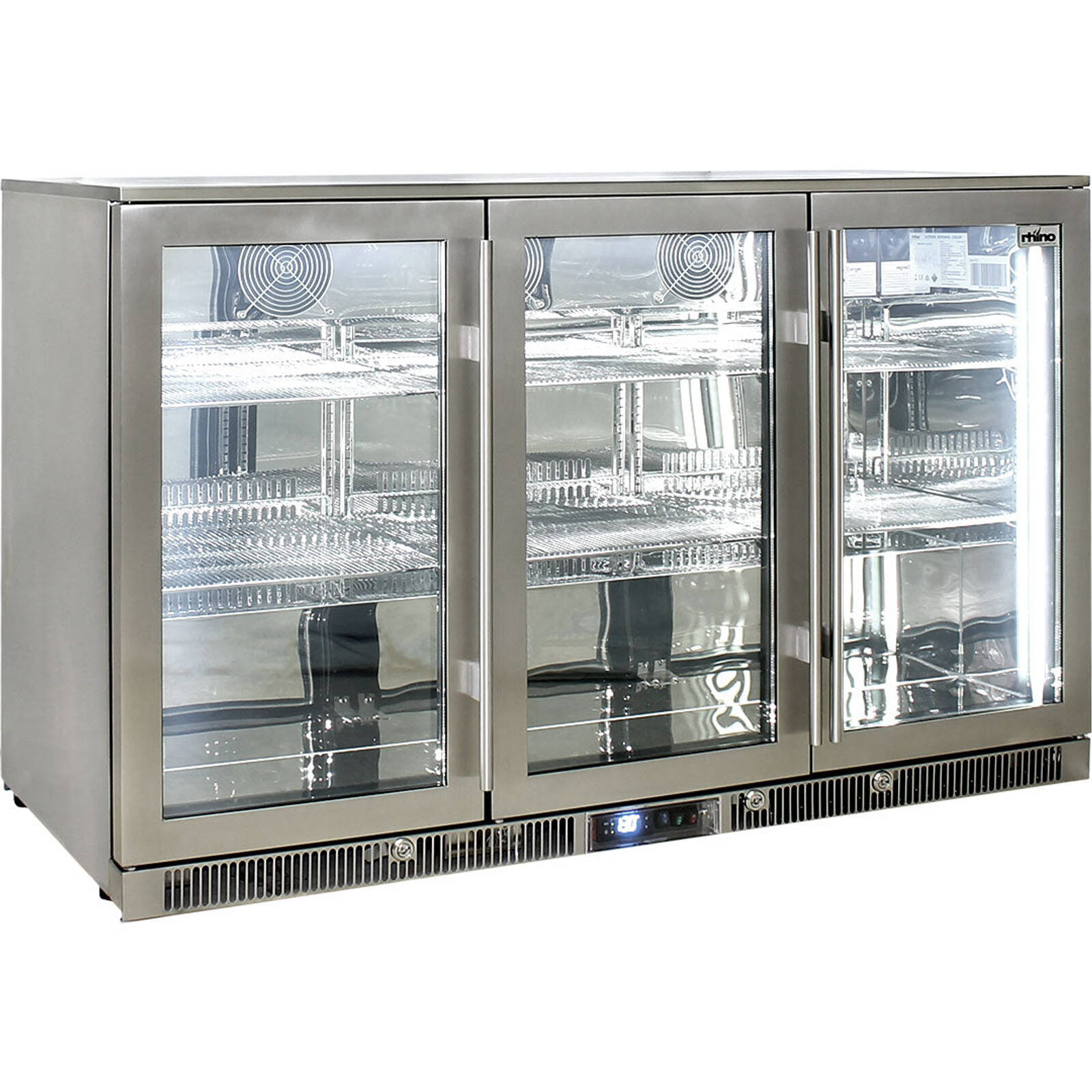 Rhino Stainless 3-Door Bar Fridge ENV3H-SS Bunnings Australia