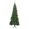 vidaXL Corner Artificial Christmas Tree Green 240 cm PVC and Metal