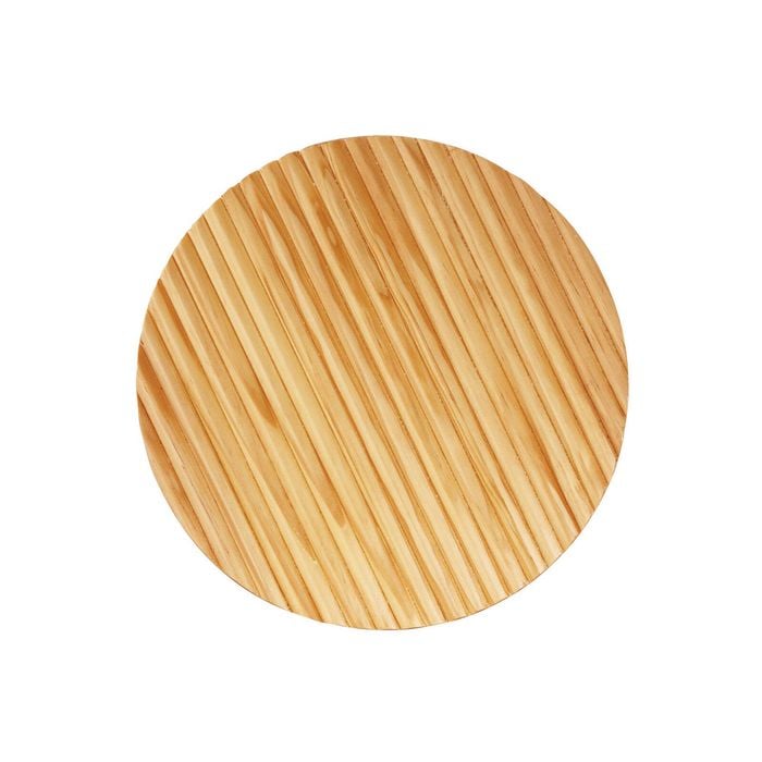 Oriel Lighting Dot Scalloped Wood Tri-colour Led Wall Light 25cm