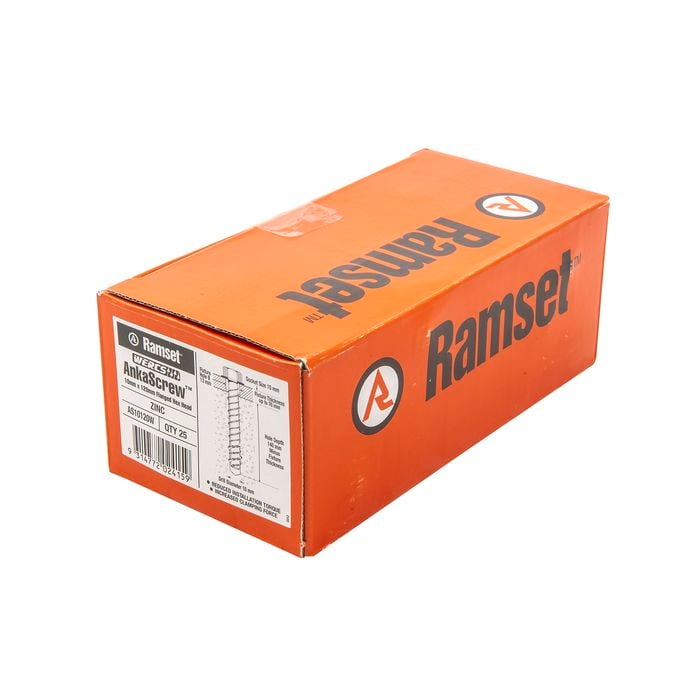 Ramset 10 x 120mm Zinc AnkaScrew Masonry Anchor - 25 Box