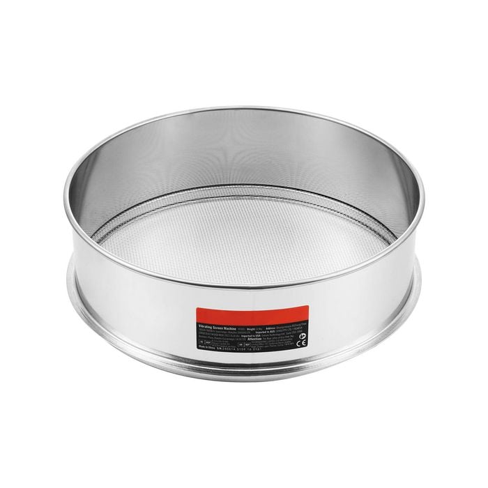 Vevor Dia.32 Cm Flour Sieve Fine Mesh Silver 12 Sifter Stainless Steel For Baking 5 Sizes Hole