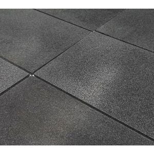 Brixx 6 X Commercial Rubber Flooring Black - 15mm Gym Mats (1m X 1m)