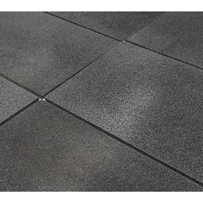 Brixx 6 X Commercial Rubber Flooring Black - 15mm Gym Mats (1m X 1m)