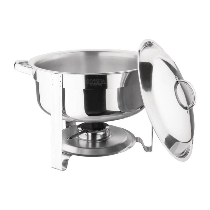 Olympia Vienna Chafing Dish Set Polished 18/0 Stainless Steel 7.5ltr Buffet Food Warmer 420x340x330mm