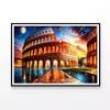 Painting of Colosseum in Rome  Print 100% Australian Made 90x60cm  (Poster)