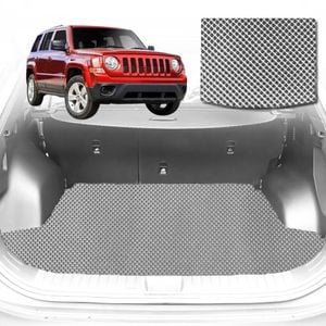 6D Diamond Car Boot Mat for Jeep Patriot MK2006-2015-Cargo Mat-Grey-Outback GT