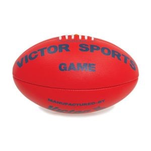 Victor Sports AFL Leather Game Ball Quality Material Red Size 3