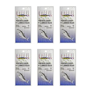 6x Surecatch Wilson Bait Jig - Fish Skin Fishing Rig 6 Hook - Size 10