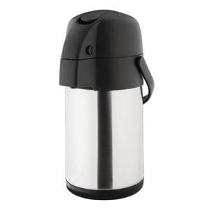 Olympia Lever Action Airpot Double Wall Stainless Steel Dl165 2.5l Commercial Beverage Dispenser Coffee Tea