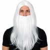 White Wizard Wig and Beard Hair Costume Halloween Merlin Gandalf
