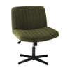 Oikiture Armless Office Desk Chair Sherpa Green