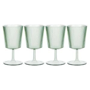 Davis & Waddell Saltara Plastic Wine Glasses 300ml Green Set of 4