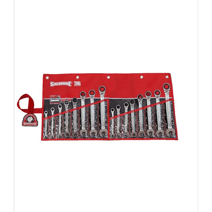 Sidchrome 16 Piece Metric 467 Pro Series Geared Spanners Set