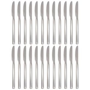 Tondo Stainless Steel Dinner Knives - 23cm - 6x Durable Rust Resistant Stainless Steel Dishwasher Safe Flatware Set