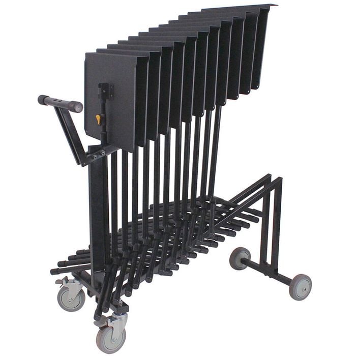 Hercules Pull Trolley Cart Musical Instrument Holder/Storage for Music Stands BK
