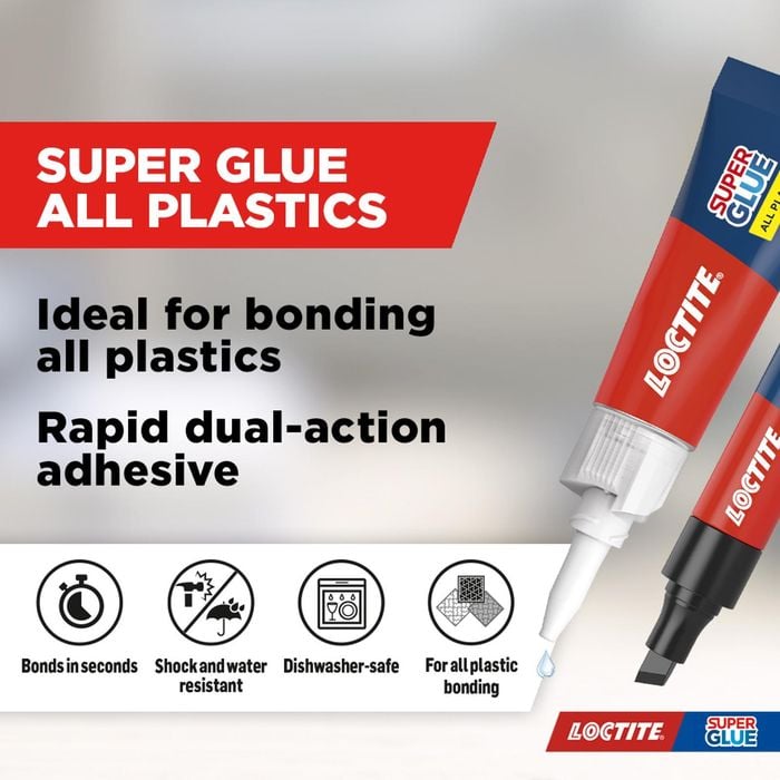 Loctite 2g And 4ml 2 Part All Plastic Superglue