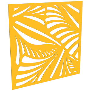 ProtectorAl 300 - 1200 x 300 - 1200mm Dark Yellow / Gloss White Jungle Unframed Composite Deco Panel