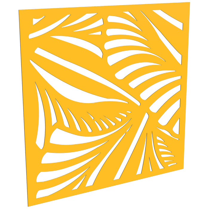 ProtectorAl 300 - 1200 x 300 - 1200mm Dark Yellow / Gloss White Jungle Unframed Composite Deco Panel