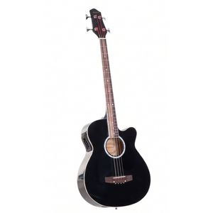 Karrera 4 String Acoustic Bass Guitar Electric Pickup 4 Band Equaliser Black