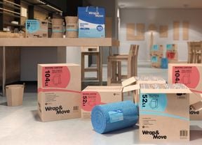 Assorted packing boxes and accessories.